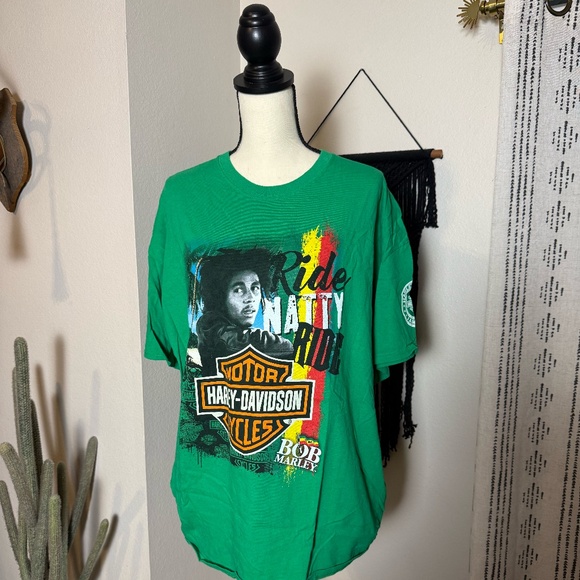Vintage Bob Marley Harley Davidson Tee - XXL - Picture 1 of 4